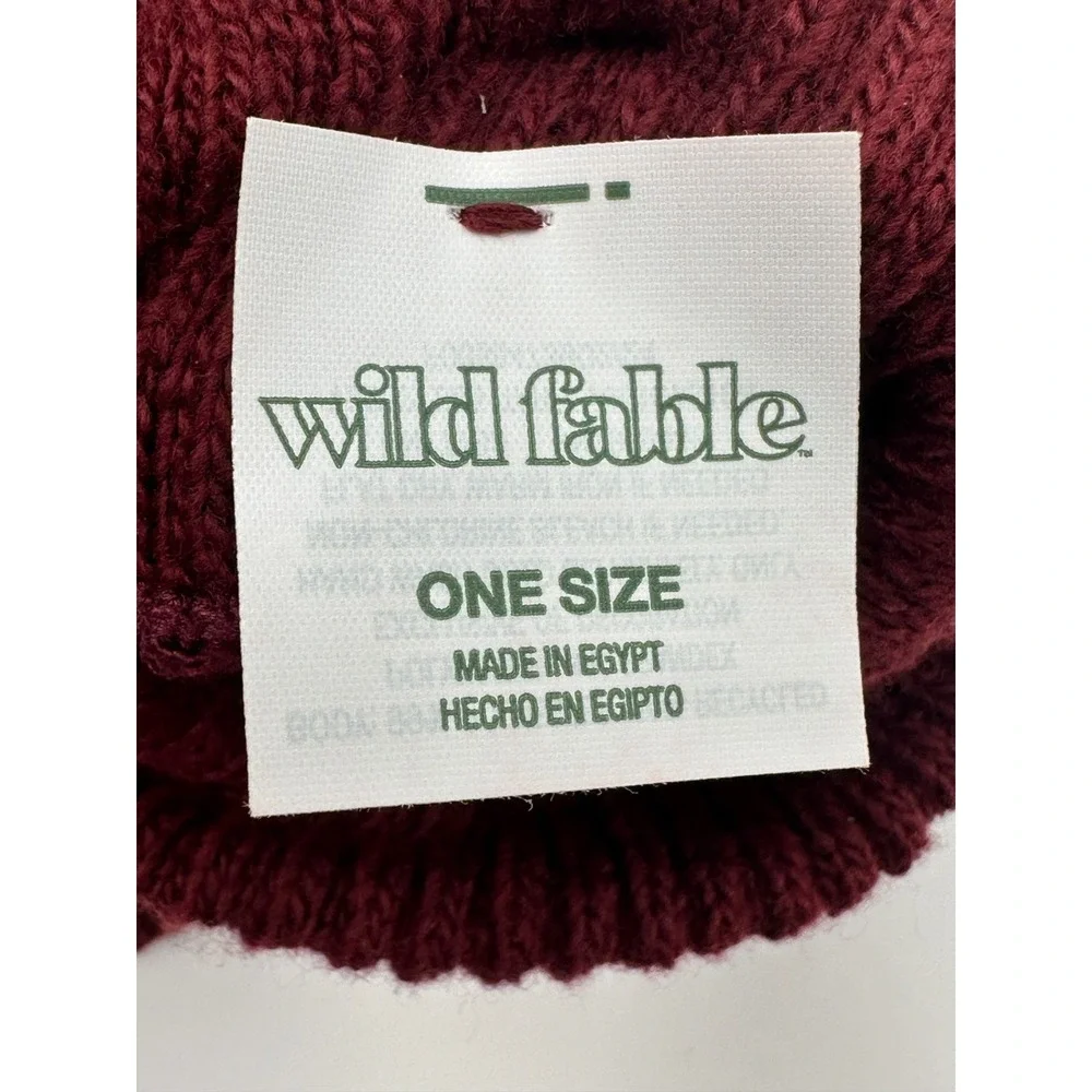 Wild Fable Burgundy Stretch Knit Touchscreen Gloves NWT One Size